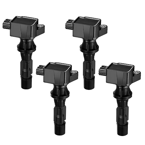 Image of BDFHYK Ignition Coil Pack UF540 Set of 4 Compatible with Mazda 2006-2015 MX-5 Miata, 2006-2013 3, 2006-2013 6, 2007-2012 CX-7 2.0L 2.3L 2.5L L4 Replacement for L3G18100A L3G218100
