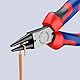 KNIPEX Rundzange mit Comfort-Griffen schwarz atramentiert 140 mm, 22 02 140