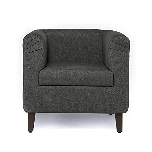 Image of Wakefit Sofa Set | 3 Year Warranty | Sofa 1 Seater, 1 Seater Sofa for Living Room, Wooden Sofa Set, Single Seater - Miami(Omega : Grey)