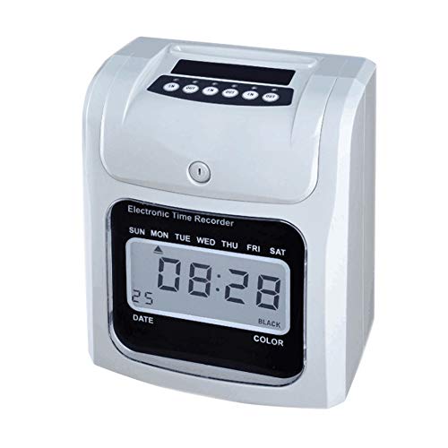 Electronic time Clock LCD Surface/Clock face Paper Card Punching Machine Paper Card Attendance Machine with Built-in Battery