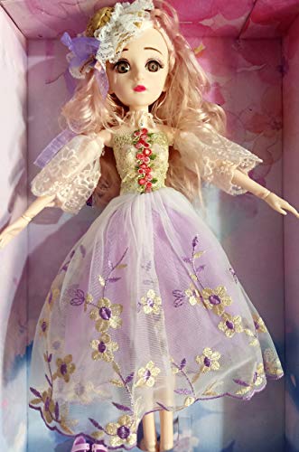 Image of DSR BJD Dolls 50CM Smart Doll 20Inch 18 Doll Toys with Full Set Clothes Shoes Wig Makeup & with Music Gift for Girls Best Gift All Festival (50CM) (Light -Purple)