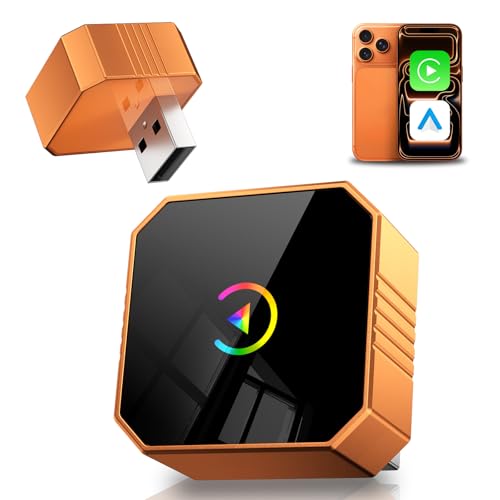 MIXGOLD 2026 Wireless CarPlay Adapter for iPhone 2-in-1 Plug and Play Converts Wired to Wireless CarPlay Android Auto Fast Auto-Connect Zero Latency Compact USB-C Design for iOS 10+ Android 11+