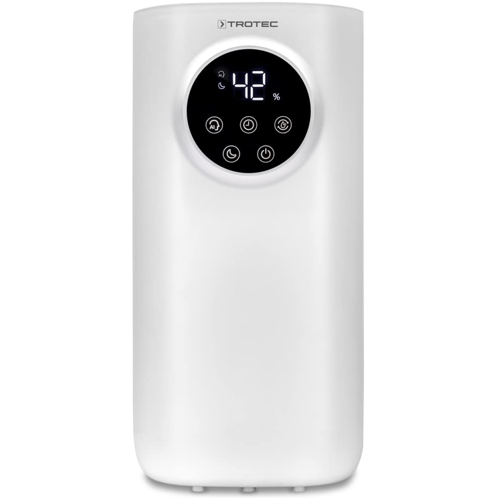 TROTEC Luftbefeuchter B 7 E – Ultraschall Befeuchter mit Aroma-Diffusor – Räume bis 30 m²/ 75 m³, Luftreiniger mit Carbon-Luftfilter, UV-Lampe, 5 l Tank, Nachtmodus