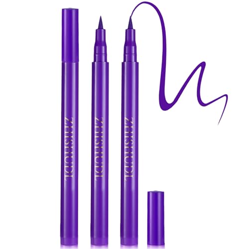 Delineador líquido violeta 3 piezas impermeable miniatura 1