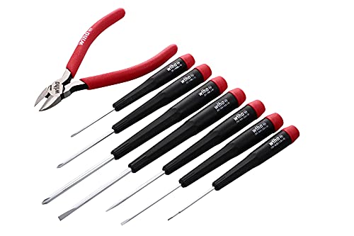 Wiha 26191 26161 8 Piece Precision Slotted And Phillips Screwdrivers And Diagnal Cutters Set cover
