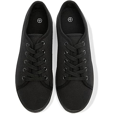 Womens Casual Shoes Canvas Shoes for Women Canvas Sneakers White Casual Sneakers Walking Shoes Tennis Shoes(Black.us8) Cover