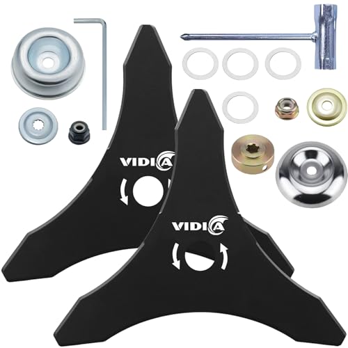 VIDICA 2 Pack Carbon Steel Brush Cutter Blades, 10