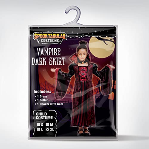 Disfraz de niña vampira talla mediana para Halloween miniatura 6