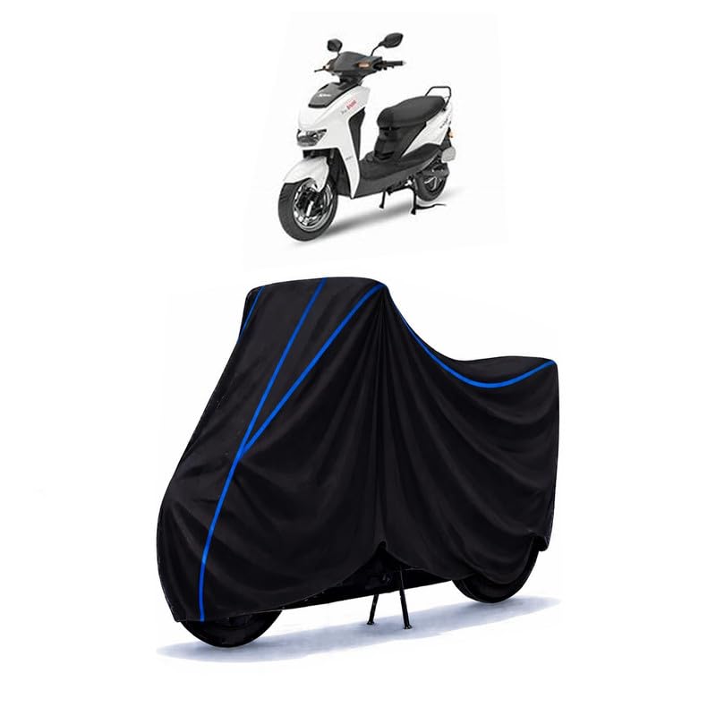 Image of Scooty Cover Water Resistant for Yo Trust Drift HX | Universal Scooter & Bike Cover | Heavy Duty UV Dust, Rain & Scratch Protection Weather Indoor Outdoor | Black with Blue Piping
