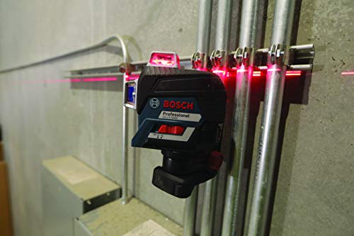 Bosch Gll3-330C 200Ft 360-Degree Red Beam Three-Plane Self-Leveling And Alignment-Line Laser With (1) 12V Max Lithium-Ion 2.0 Ah Battery And Charger, Bm1 Positioning Device, And Carrying Case , Black #TOP7