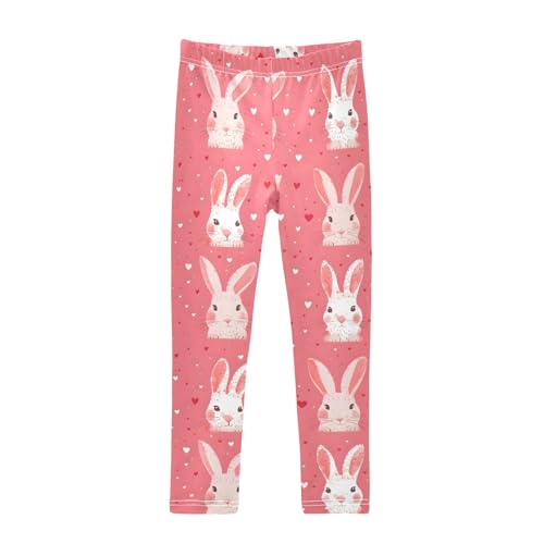 Rabbit Star Red Heart Girls Leggings Athletic Pants Tights Stretch Bottom