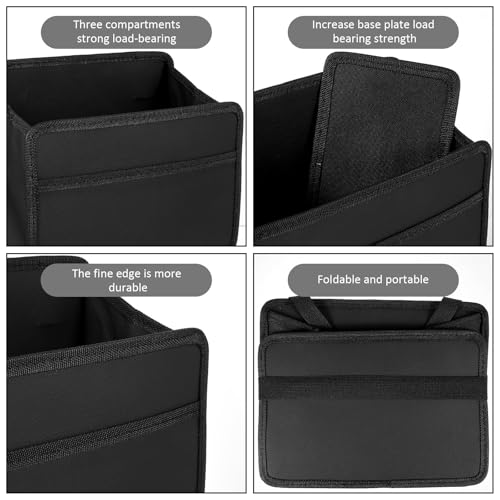 Cubo de basura plegable para coche elimina suciedad en asientos tela Oxford resistente 3