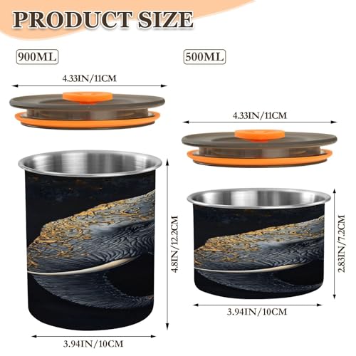 Contenedor hermético para café de acero inoxidable 17oz miniatura 3
