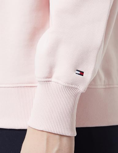 Tommy Hilfiger Damen Sweatshirt ohne Kapuze, Rosa (Whimsy Pink), M – Ansicht 4
