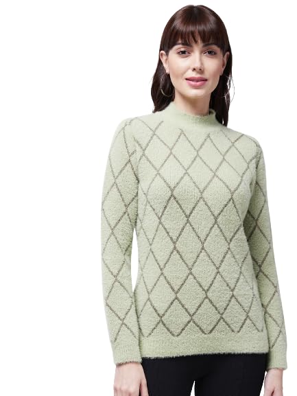 Image of Modeve Women Checkered Sweater for Winters
