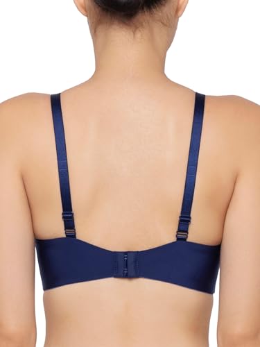 Image of Triumph T-Shirt Bra For Women Wired Padded Body Make-Up Series Seamless Everyday Lingerie Lycra Xtra Fine Breathable Fabric Second-Skin Smooth 3 /4 Cup Support Invisible Underwire Pack Of 1