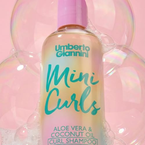 Image of Umberto Giannini Mini Curls Shampoo | 97% Natural Gentle Baby & Kids Shampoo | For Waves, Curls & Coils | Aloe Vera & Coconut Oil | 6 Months+ | Vegan & Curl Friendly