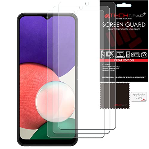 TECHGEAR [3 Pack] Screen Protectors Compatible with Samsung Galaxy A14 5G / A14 4G CLEAR LCD Screen Protectors Cover Guards