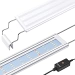 HITOP Plein spectre LED Lumière de l'aquarium – 12” 16” Classic Fish Tank Light avec RGB LEDs, avec minuterie et supports extensibles stables