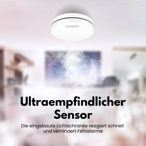 Aroha Smart Home Rauchmelder WLAN mit Lithiumbatterie