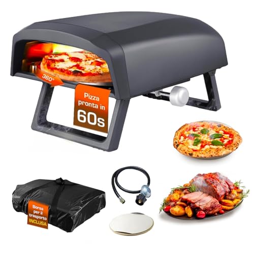Avilia Forno Pizza a Gas con Piatto Rotante
