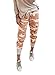 ORANDESIGNE Femme Pantalon de Sport Camouflage Pantalon de Jogging Décontracté Taille Élastique Pantalons de Survêtement Long pour Jogging Running Fitness Orange M