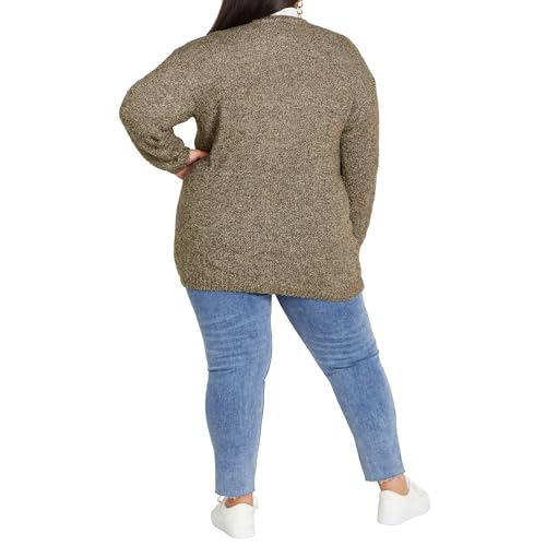 Image of Avenue Women's Plus Size Cardigan - Amber Boucle