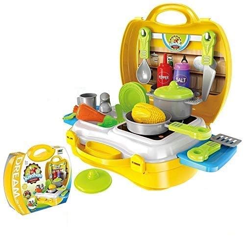 See full amazon price history chart for BAHUNAMI Kitchen Set Pretend Play Toys for Girls with Suitcase Carry Case | Yellow Color BAHUNAMI Kitchen Set Pretend Play Toys for Girls with Suitcase Carry Case | Yellow Color (B0DF6FT3Y8) Amazon Price History, Amazon Price Tracker