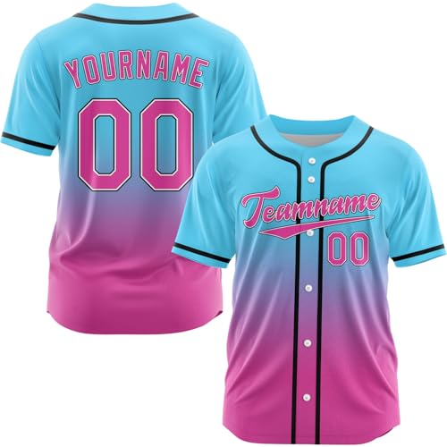 Custom Gradient Baseball Jersey Stitched/Printed Name Number and Logo for Men Women Kids Personalized Softball Jerseys