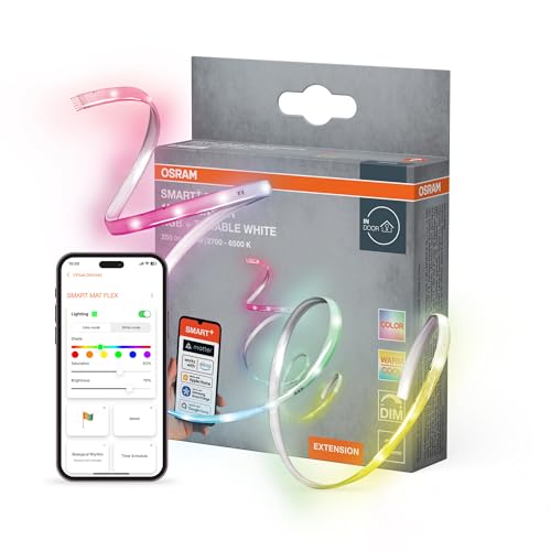 OSRAM SMART MATTER FLEX Strisce LED decorative ed espandibili con tecnologia Matter, EXT RGBTW, colorate e bianche, dimmerabili, 2 m, sorgenti luminose non sostituibili