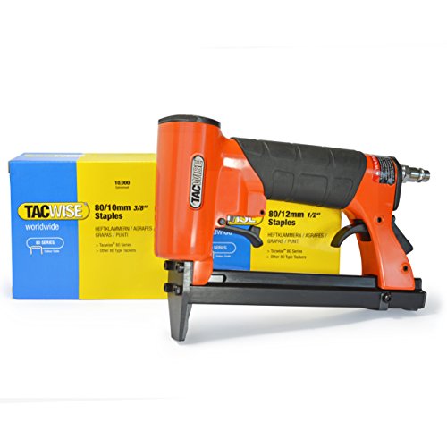 Tacwise 1288 A8016V Agrafeuse Pneumatique pour Tapisserie avec 20.000 Agrafes x 10-12 mm, Utilise les Agrafes de Type 80/4-16 mm