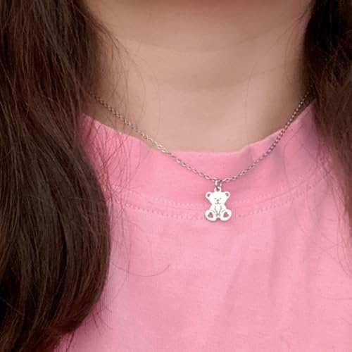 Jude Jewelers Stainless Steel Cute Bear Style Pendant Necklace2