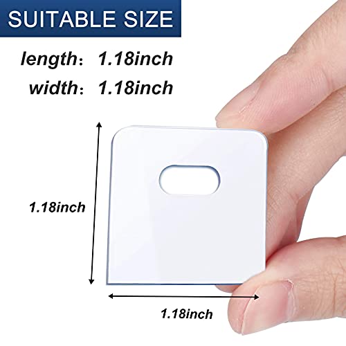 Sogewo (30 Set/ 60 Pieces) Clear Vertical Blind Repair Tabs, Vertical Blind Repair Kit, Vertical Blinds Replacement Slats With 2 Alcohol Wipes #TOP4