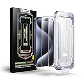 doorlatch Compatible for iPhone 14 Pro Glass Screen Protector, (2 Pack)【Dust-Free Kit】 Tempered Glass [Auto-Positioning] Easy installation Anti-Fingerprint 6D Full