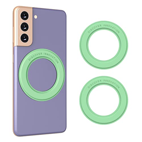 Image of Nillkin MagSafe Ring Magnet - Magnetic Phone Sticker for Samsung Galaxy S23 S22 S21 S20 Ultra /Plus,Note 20 /10 /9 Series, iPhone 14 13 12 11 /XS /8 /SE, Google Pixel 7 Pro, Android Phones, 2 Pack Green