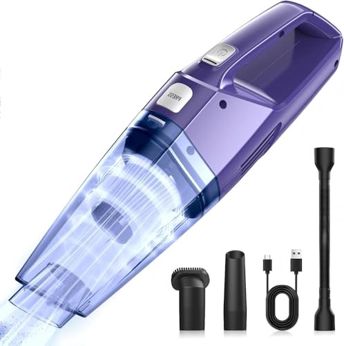 Image of Bossdan Handheld Vacuum Cordless - Car Vac Portable with 8KPA & Multi Accessories & Low Noise, Lightweight Hand Held Vacuum Cordless Rechargeable for Car /Home /Dust /Pet Hair, Mine Portable Vacuum