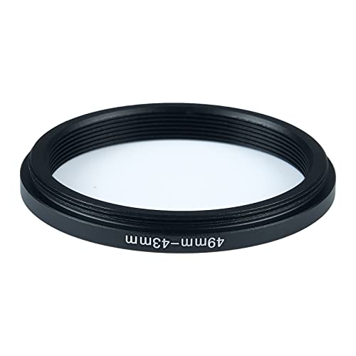 Image of 49mm to 43mm Step-Down Ring Filter Adapter for All Brands UV ND CPL Metal Ring Step-Down Rings Adapter Filter (49mm-43mm)