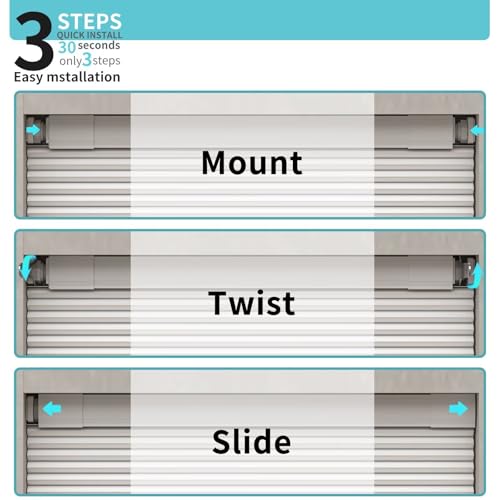 Image of MYshade Custom Drill Free Blinds, No Drill No Tools Cellular Window Shades, Cordless Blackout Blind for Indoor Windows, Easy to Install Honeycomb Shades & Blinds, Grey
