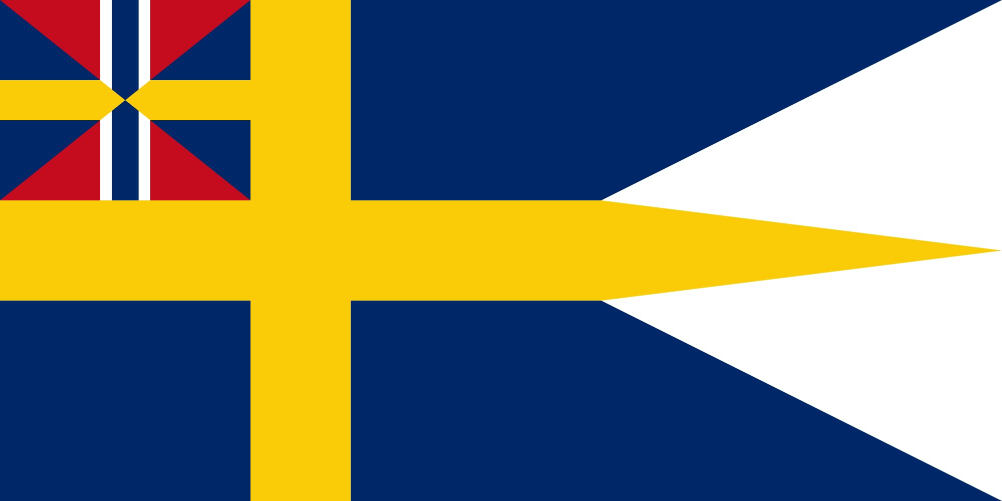 Drapeau XL Naval Ensign of Sweden 1844-1905 faites revivre l'histoire navale