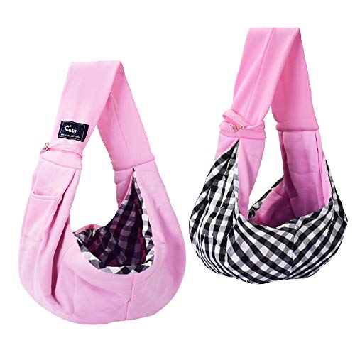 Cubyペット 用品 犬 バッグ スリング 抱っこ紐 お出かけ抱っこ バッグ ペット 小型犬 ショルダー 飛び出し防止用ストラップ付 ねこ用/いぬ用 ペットスリング ドッグ 斜めショルダーバッグ カラフルドッグスリング 10kgまでの耐久性