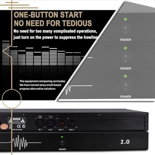 Supresor profesional de retroalimentación Hi-fi, procesador de audio digital, supresor anti-aullido para micrófono, anti-aullido digital automático de 5 niveles, para escenario, conferencias y KTV miniatura 4