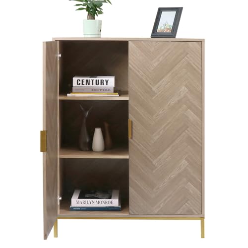 Anmytek2doorwoodaccentstoragecabinet43hnaturaloaktallsideboardfurniturewithadjustableshelvesforlivingroomkitchenh0034 Urban Country Home Decor Anmytek 2 door wood accent storage cabinet 43 h natural oak tall sideboard furniture with adjustable shelves for living room kitchen h0034 urban country home decor