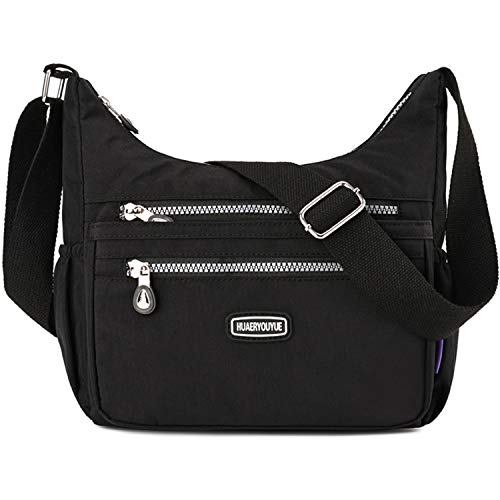 HUAERYOUYUE Imperméable Sac Bandoulière Femme Sac Porté épaule Mode Sac Latéral Léger Sac Besace Sac de Voyage Sac de Messager Livre Sac d'épaule pour Sport Sacoche Cover