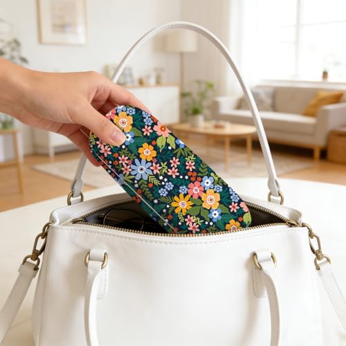 Image of Glasses Case Hard Shell,Portable Protective Eyeglasses Case, Eyeglass Holder Box with Cleaning Cloth, for men women
