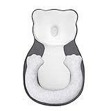 Almohada para tumbonas unisex para recién nacidos,soporte de oso lindo almohada de posicionamiento colchones de cama para evitar la almohada de cabeza plana adecuada para recién nacidos de 0 a 12 mese