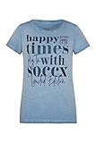 soccx shirt pink Rundhalsausschnitt mit Rippblende