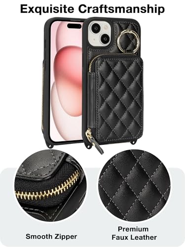 Housse iPhone 15 Plus portefeuille et zippée pour simplifier vos sorties - 3