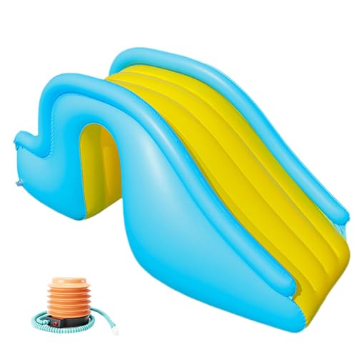 150x75x80cm Tobogán Inflable Interior con Bomba De Pie - Tobogán Inflable para Niños, Tobogán para Niños Pequeños, Tobogán Acuático De Piscina, Tobogán Portátil para Centro De Juegos De Piscina