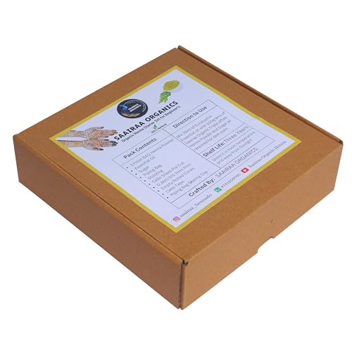 Saairaa Organics Henna Starter Set for Beginners | DIY Organic Cone Making Kit | Make 14-16 Cones
