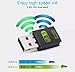 USB WiFi Bluetooth Adapter, 600Mbps Dual Band 2.4/5Ghz Wireless Network External Receiver, Mini WiFi Dongle for PC/Laptop/Desktop Computer Driver Free Green WI-FI